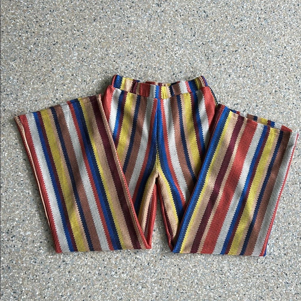 Colorful Striped Knit Pants